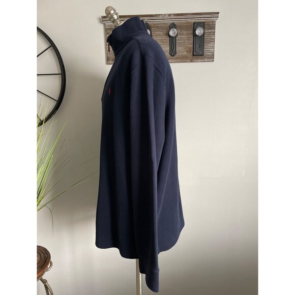 POLO BY RALPH LAUREN Men’s Blue Mock Neck Zip Pullover Sweatshirt Size XL - Picture 2 of 9